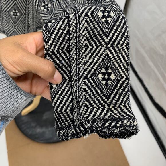 Sparrow Cardigan Womens S Small White Black Wool Cashmere Blend Tie Open Front - Picture 6 of 11